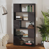 NNEVL Book Cabinet Room Divider High Gloss Grey 80x24x155 cm Chipboard