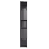 NNEVL Book Cabinet Room Divider High Gloss Grey 80x24x155 cm Chipboard