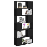 NNEVL Book Cabinet Room Divider Black 80x24x186 cm Chipboard