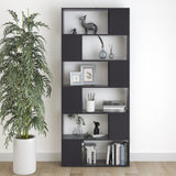 NNEVL Book Cabinet Room Divider Grey 80x24x186 cm Chipboard