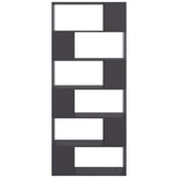NNEVL Book Cabinet Room Divider Grey 80x24x186 cm Chipboard