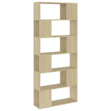 NNEVL Book Cabinet Room Divider Sonoma Oak 80x24x186 cm Chipboard