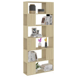 NNEVL Book Cabinet Room Divider Sonoma Oak 80x24x186 cm Chipboard