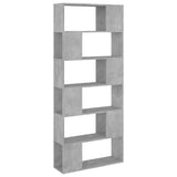 NNEVL Book Cabinet Room Divider Concrete Grey 80x24x186 cm Chipboard