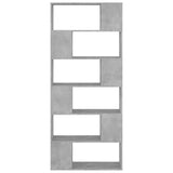 NNEVL Book Cabinet Room Divider Concrete Grey 80x24x186 cm Chipboard