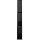 NNEVL Book Cabinet Room Divider High Gloss Black 80x24x186 cm Chipboard