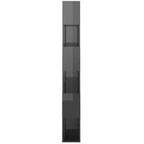 NNEVL Book Cabinet Room Divider High Gloss Grey 80x24x186 cm Chipboard