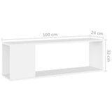 NNEVL TV Cabinet White 100x24x32 cm Chipboard