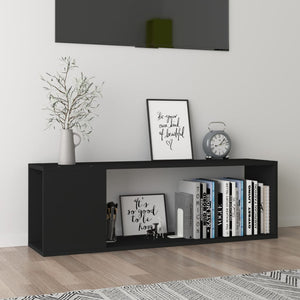 NNEVL TV Cabinet Black 100x24x32 cm Chipboard