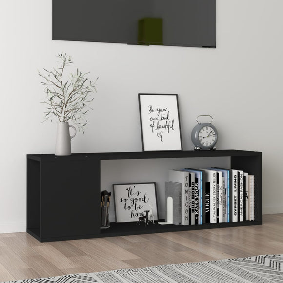 NNEVL TV Cabinet Black 100x24x32 cm Chipboard