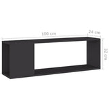 NNEVL TV Cabinet Grey 100x24x32 cm Chipboard