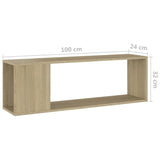 NNEVL TV Cabinet Sonoma Oak 100x24x32 cm Chipboard