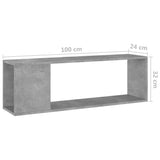 NNEVL TV Cabinet Concrete Grey 100x24x32 cm Chipboard