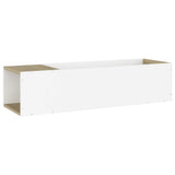 NNEVL TV Cabinet White and Sonoma Oak 100x24x32 cm Chipboard