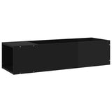 NNEVL TV Cabinet High Gloss Black 100x24x32 cm Chipboard