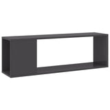 NNEVL TV Cabinet High Gloss Grey 100x24x32 cm Chipboard