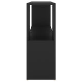 NNEVL Book Cabinet Black 100x24x63 cm Chipboard