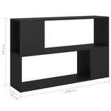 NNEVL Book Cabinet Black 100x24x63 cm Chipboard