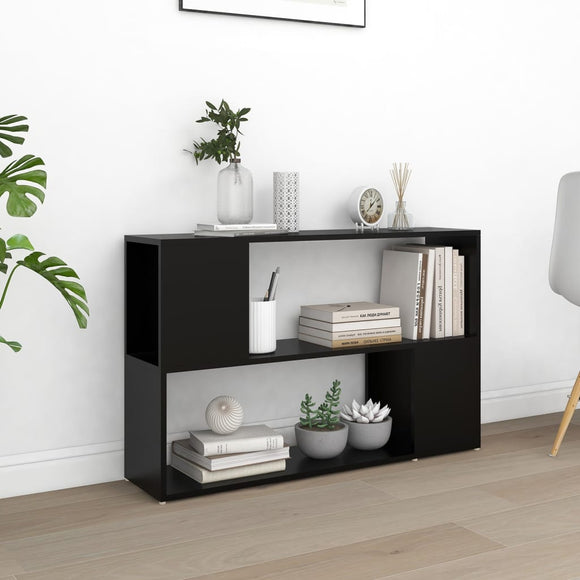 NNEVL Book Cabinet Black 100x24x63 cm Chipboard