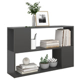NNEVL Book Cabinet Grey 100x24x63 cm Chipboard