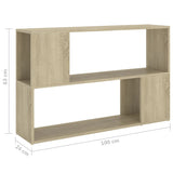 NNEVL Book Cabinet Sonoma Oak 100x24x63 cm Chipboard