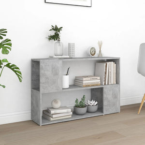 NNEVL Book Cabinet Concrete Grey 100x24x63 cm Chipboard