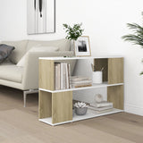 NNEVL Book Cabinet White and Sonoma Oak 100x24x63 cm Chipboard