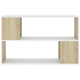 NNEVL Book Cabinet White and Sonoma Oak 100x24x63 cm Chipboard
