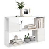 NNEVL Book Cabinet High Gloss White 100x24x63 cm Chipboard