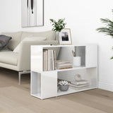 NNEVL Book Cabinet High Gloss White 100x24x63 cm Chipboard