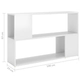 NNEVL Book Cabinet High Gloss White 100x24x63 cm Chipboard