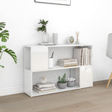 NNEVL Book Cabinet High Gloss White 100x24x63 cm Chipboard