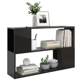 NNEVL Book Cabinet High Gloss Black 100x24x63 cm Chipboard
