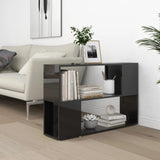 NNEVL Book Cabinet High Gloss Black 100x24x63 cm Chipboard