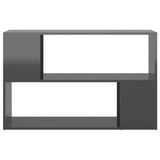 NNEVL Book Cabinet High Gloss Grey 100x24x63 cm Chipboard