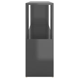 NNEVL Book Cabinet High Gloss Grey 100x24x63 cm Chipboard