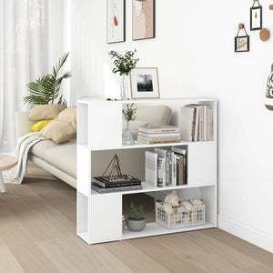 NNEVL Book Cabinet Room Divider White 100x24x94 cm