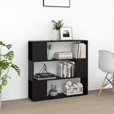 NNEVL Book Cabinet Room Divider Black 100x24x94 cm