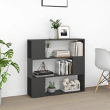 NNEVL Book Cabinet Room Divider Grey 100x24x94 cm