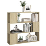NNEVL Book Cabinet Room Divider Sonoma Oak 100x24x94 cm