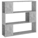 NNEVL Book Cabinet Room Divider Concrete Grey 100x24x94 cm