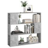 NNEVL Book Cabinet Room Divider Concrete Grey 100x24x94 cm