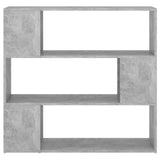 NNEVL Book Cabinet Room Divider Concrete Grey 100x24x94 cm