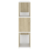 NNEVL Book Cabinet Room Divider White and Sonoma Oak 100x24x94 cm