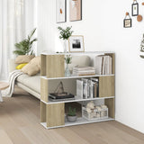 NNEVL Book Cabinet Room Divider White and Sonoma Oak 100x24x94 cm