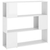 NNEVL Book Cabinet Room Divider High Gloss White 100x24x94 cm