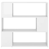 NNEVL Book Cabinet Room Divider High Gloss White 100x24x94 cm
