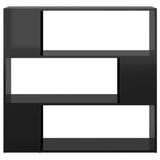 NNEVL Book Cabinet Room Divider High Gloss Black 100x24x94 cm