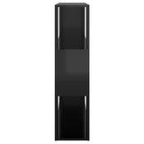 NNEVL Book Cabinet Room Divider High Gloss Black 100x24x94 cm