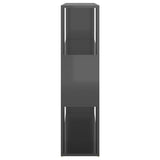 NNEVL Book Cabinet Room Divider High Gloss Grey 100x24x94 cm